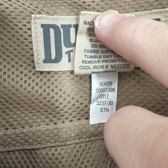 Duluth Trading Co. Vented Fishing Button Front Shirt Long Sleeve Mens 3XL - Picture 10 of 11